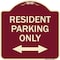 Signmission Reserved Parking Resident Parking Heavy-Gauge Aluminum Architectural Sign, 18" x 18", BU-1818-23039 A-DES-BU-1818-23039 - alternate 1